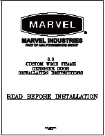 Preview for 1 page of Marvel 8SWCE-BB-G Installation Instructions