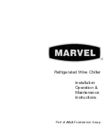 Preview for 1 page of Marvel Refrigerated Wine Chiller Operation & Maintenance Instructions Manual