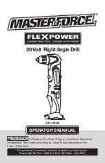 Master-force Flexpower 241-0436 Operator'S Manual preview