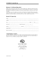 Preview for 3 page of Master Spas Trainer 12 Owner'S Manual