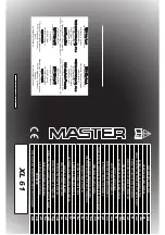 Preview for 1 page of Master 8053670892743 User And Maintenance Book