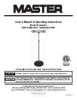 Master SSR-822G-IHR User'S Manual & Operating Instructions preview