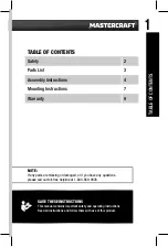 Preview for 3 page of MasterCraft 068-0014-8 Instruction Manual