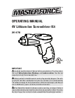 MasterForce 241-0716 Operating Manual preview