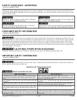 Preview for 2 page of MAT Industries PWZC164000 Owner'S Manual