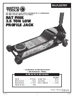 Preview for 12 page of Matco Tools MLPJ35TRF Manual