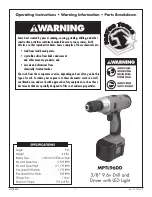 Matco Tools MPTL96DD Operating Instructions Manual preview