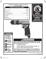 Preview for 1 page of Matco Tools MT1889 Operating Instructions Manual