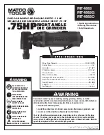 Matco Tools MT4883 Manual preview