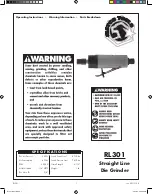 Preview for 1 page of Matco Tools Straight Line RL301 Manual