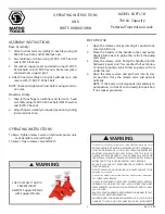 Preview for 2 page of Matco Tools SUPTJ-1B Operating Instructions