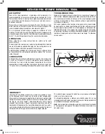 Preview for 3 page of Matco Silver Eagle SE315B Operating Instructions Manual