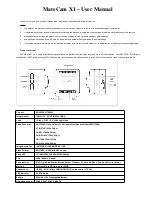 Preview for 1 page of MATECam MateCam X1 User Manual