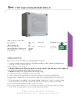 Matelec FSW-12220 User Manual preview