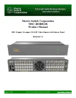 Preview for 1 page of Matrix Switch Corporation MSC-2HD0824S Product Manual