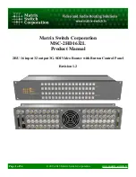 Matrix Switch Corporation MSC-2HD1632L Product Manual preview