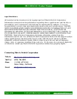 Preview for 2 page of Matrix Switch Corporation MSC-DE1616S Product Manual