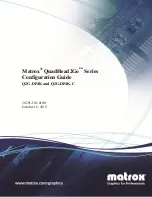 Preview for 1 page of Matrox QuadHead2Go Q2G-DP4K Configuration Manual