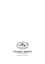 MAX PROP WHISPER 5 BLADES Installation Instructions Manual preview