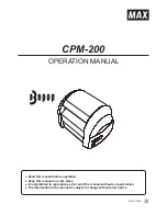 Max Bepop CPM-200G Operation Manual preview