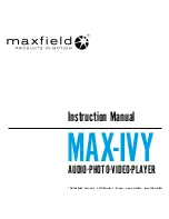 Preview for 1 page of Maxfield MAX-IVY Instruction Manual