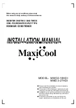 MaxiCool MMD2-18HDI Installation Manual preview