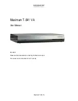 Preview for 1 page of Maximum Maximum T-541 VA User Manual