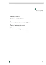 Preview for 22 page of Mayer TM 1610F Operating Instructions Manual