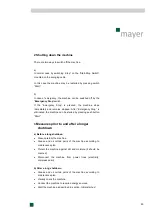 Preview for 29 page of Mayer TM 1610F Operating Instructions Manual