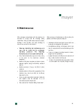 Preview for 32 page of Mayer TM 1610F Operating Instructions Manual