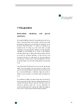 Preview for 38 page of Mayer TM 1610F Operating Instructions Manual