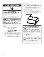 Preview for 20 page of Maytag Microwave hood Installation Instructions And Use And Care Manual