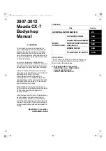 Preview for 1 page of Mazda 2007 CX-7 Bodyshop Manual