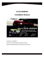 Mazda CI-VL2-MAZDA3 Installation Manual preview