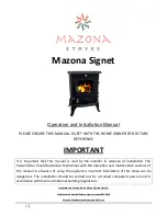 Preview for 1 page of Mazona Signet Operation And Installation Manual