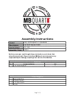 Preview for 1 page of MB QUART JC1-108 Assembly Instructions