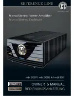 MBL 9007 Owner'S Manual preview