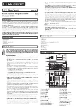 Preview for 7 page of MC Crypt MX-3BT Operating Instructions Manual