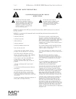 Preview for 6 page of MC2 Audio S1400 Operating Instructions Manual