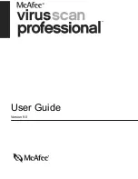 McAfee VirusScan Professional User Manual preview