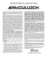 Preview for 36 page of McCulloch MB290 Operator'S Manual