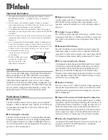 Preview for 4 page of McIntosh MCC406M Owner'S Manual