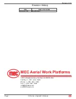 Preview for 2 page of Mec 4069RT Operator'S Manual