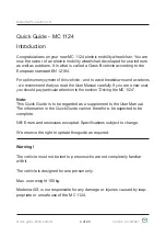 Preview for 4 page of medemagroup MC 1124 Quick Manual