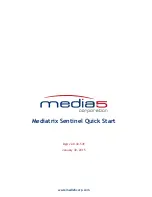 Media5 Mediatrix Sentinel Quick Start Manual preview