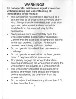 Preview for 3 page of Medline excel k4 qr Owner'S Manual