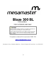 Preview for 30 page of Megamaster Blaze-300 Assembly & Operating Instructions