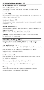 Preview for 3 page of Megger MFT1500/2 Quick Start Manual