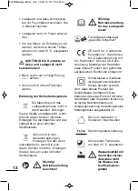 Preview for 12 page of Meister 5400980 Translation Of The Original Instructions