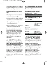 Preview for 14 page of Meister 5400980 Translation Of The Original Instructions